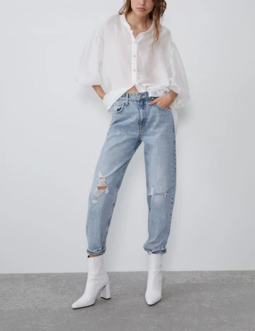 Camasa Zara, alb, M Alb