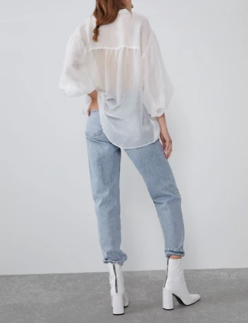Camasa Zara, alb, M Alb