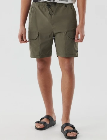 Pantaloni Scurti CROPP, verde inchis, 34 Verde