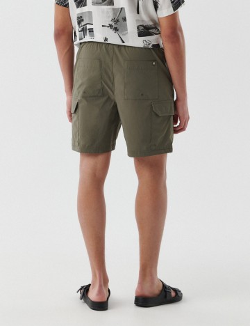 Pantaloni Scurti CROPP, verde inchis, 34