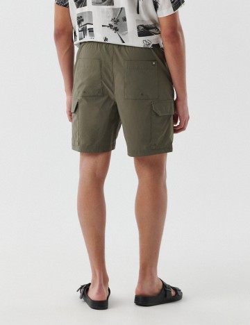 Pantaloni Scurti CROPP, verde inchis, 38