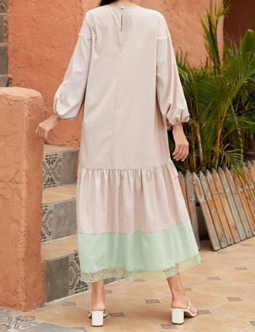 Rochie lunga SHEIN, crem, S