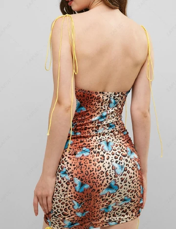 Rochie scurta SHEIN, maro, M