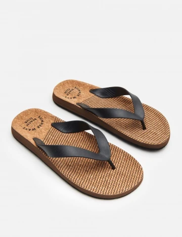 Slapi CROPP, negru/maro, 46