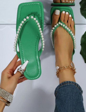 Slapi SHEIN, verde, 38