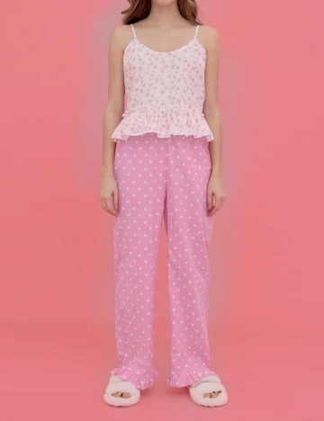 Pantaloni de pijama Vero Moda, roz, XL