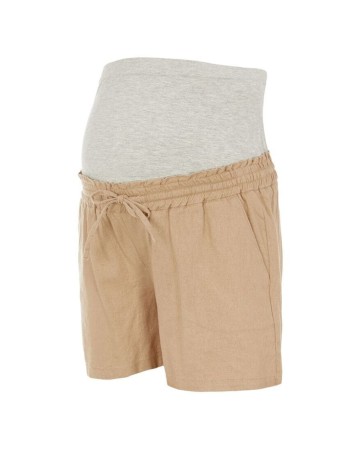 Pantaloni scurti Mamalicious Plus Size, maro