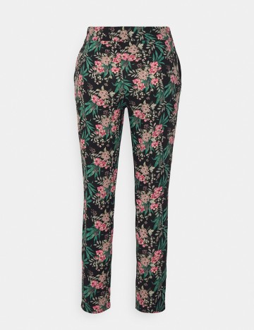 Pantaloni Vero Moda, negru floral, XL