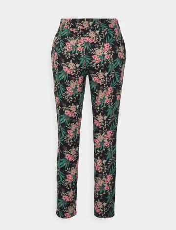 Pantaloni Vero Moda, negru floral, XL