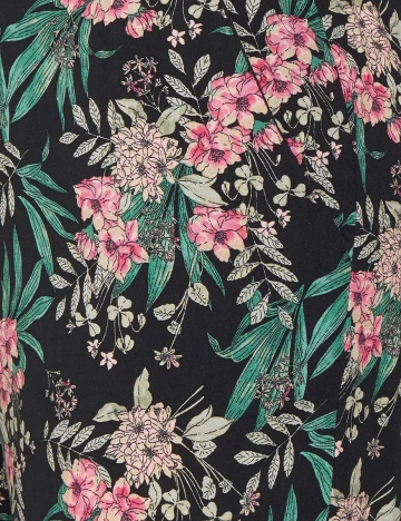 Pantaloni Vero Moda, negru floral, XL