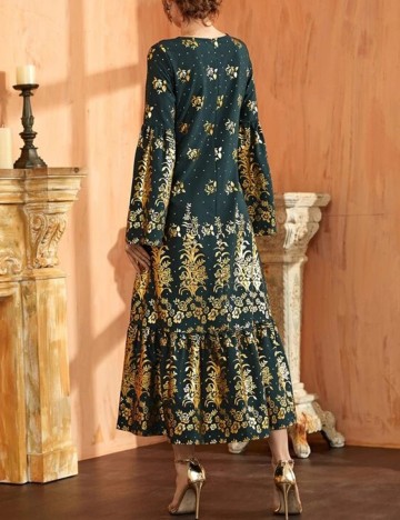 Rochie Lunga SHEIN, verde, S