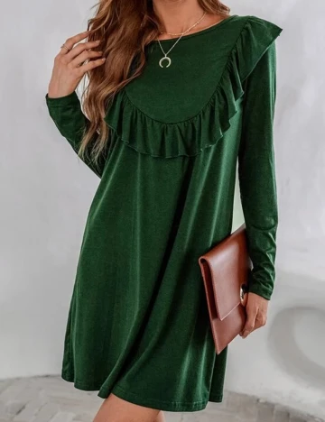 Rochie scurta SHEIN, verde, S