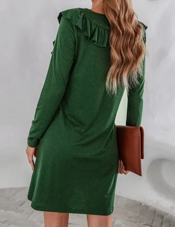 Rochie scurta SHEIN, verde, S