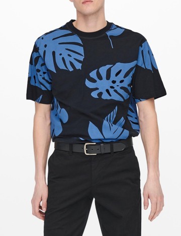 Tricou Only, bleumarin inchis, S