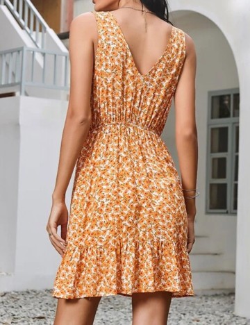 Rochie scurta SHEIN, portocaliu, S