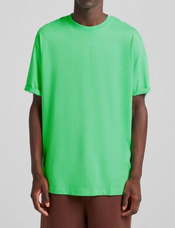 Tricou Bershka, verde, XL