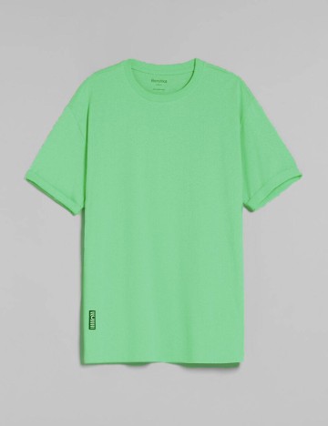 Tricou Bershka, verde, XL