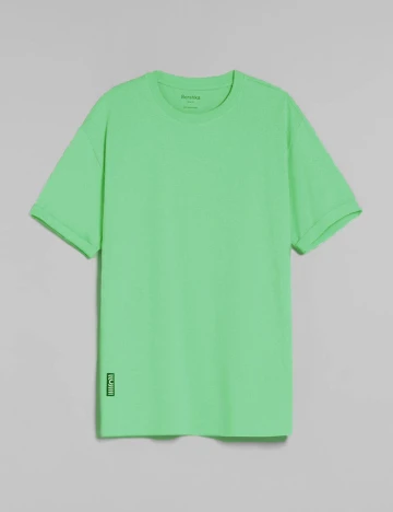 Tricou Bershka, verde, XL Verde