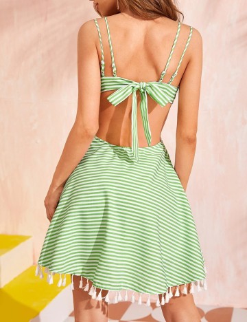 Rochie scurta SHEIN, verde, L