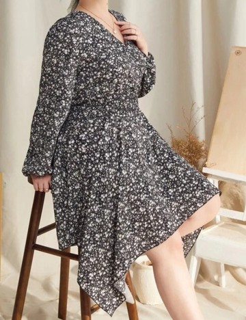 Rochie scurta SHEIN CURVE, negru, 0 XL