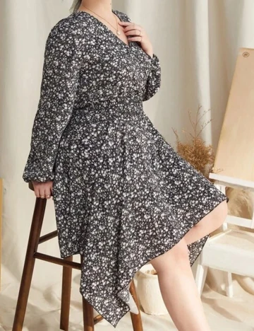 Rochie scurta SHEIN CURVE, negru, 0 XL Negru