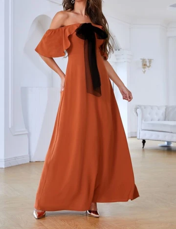 Rochie lunga SHEIN, caramiziu, S Maro