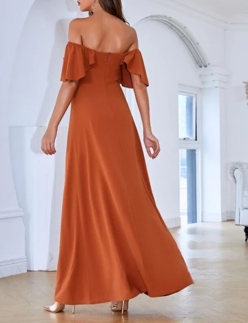 Rochie lunga SHEIN, caramiziu, S Maro