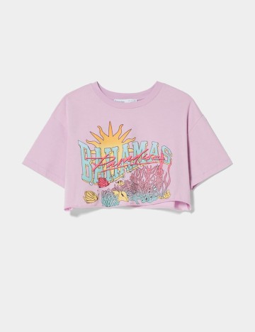 Top Bershka, mov, S