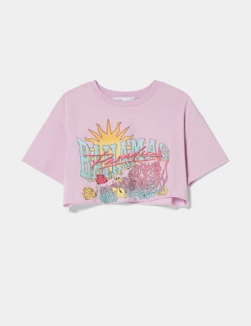 Top Bershka, mov, S