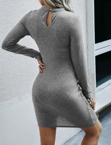 Rochie scurta SHEIN, gri, L