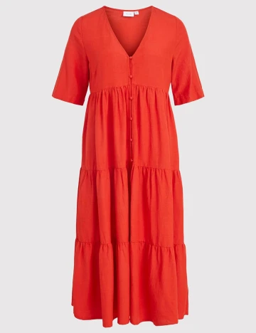 Rochie Lunga Vila, rosu, 38