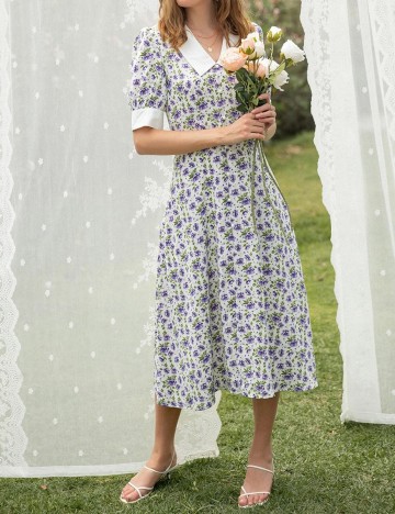 Rochie medie SHEIN, floral, XL