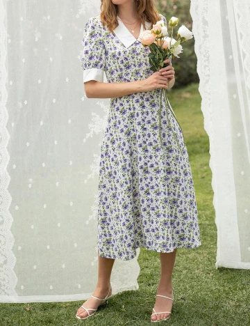 Rochie medie SHEIN, floral, XL