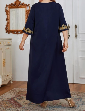 Rochie lunga SHEIN CURVE, bleumarin, 1 XL