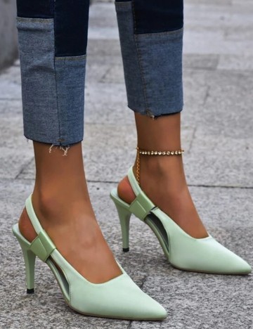 Pantofi SHEIN, verde, 40