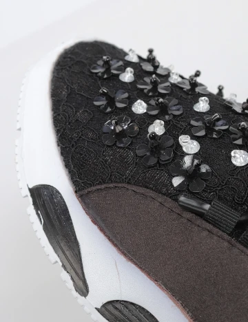 Adidasi SHEIN, negru, 40 Negru