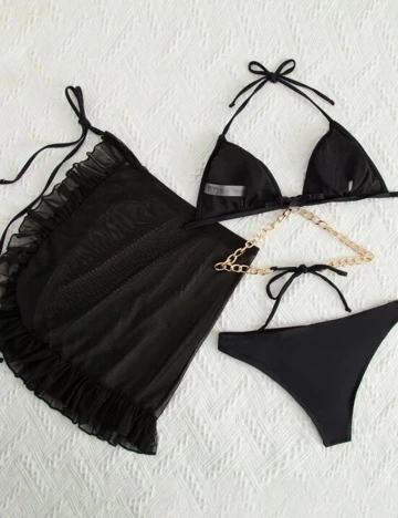 Costum de baie SHEIN, negru, L Negru