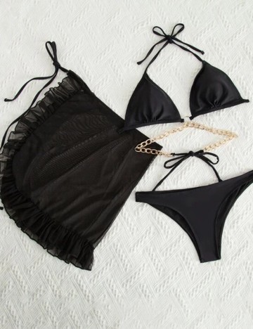 Costum de baie SHEIN, negru, L