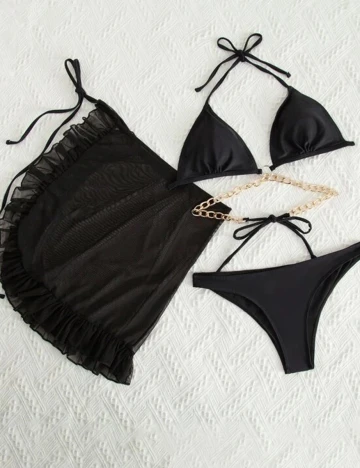 Costum de baie SHEIN, negru, L Negru
