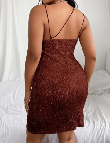 Rochie scurta SHEIN CURVE, visiniu, 3XL