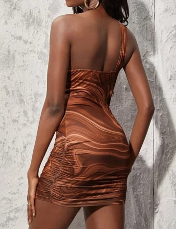 Rochie Scurta SHEIN, maro, M Maro