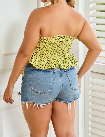 Top SHEIN Curve, galben, 1 XL