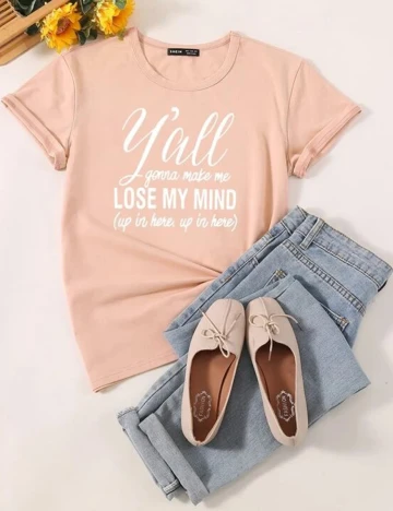 Tricou SHEIN, roz, L