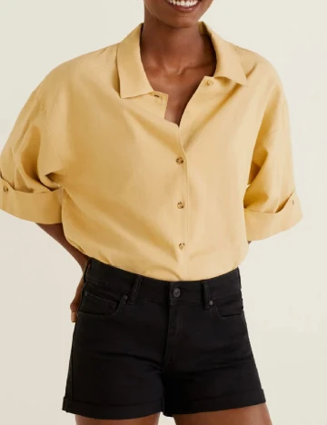 Pantaloni scurti Mango, negru