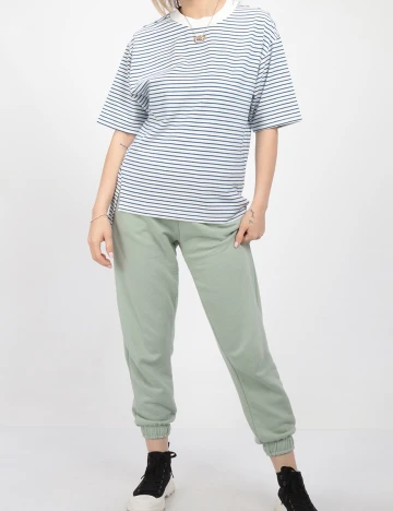 Tricou House Brand, alb/albastru, XS