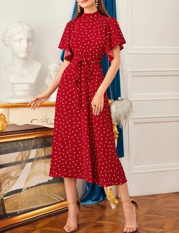 Rochie Medie SHEIN, rosu, S
