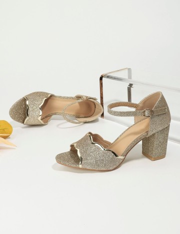 Sandale SHEIN, auriu, 40