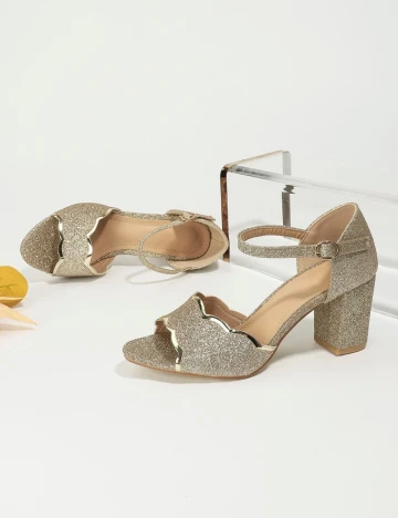 Sandale SHEIN, auriu, 40 Galben