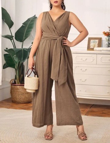 Salopeta SHEIN CURVE, maro, 0 XL