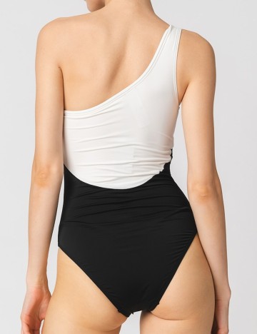 Costum de baie Vero Moda, alb-negru, M